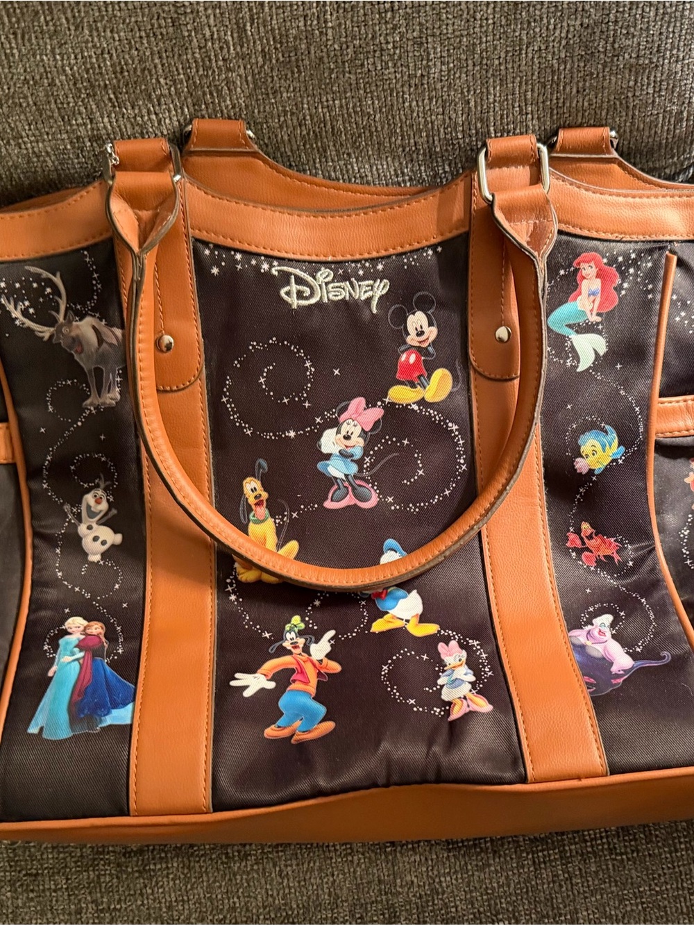 Disney Brown & Tan Classic Character Panel Tote